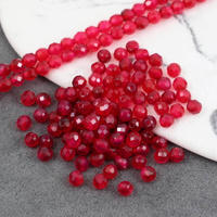 Agat brazylijski kula fasetowana ciemnoróżowa 4mm [10szt]