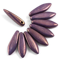 Dagger Chalk White Lila Vega Luster 5x16mm [10szt]