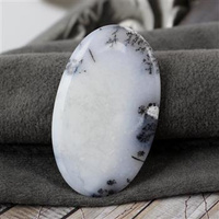 Kaboszon agat dendrytowy owal 50x30mm