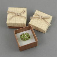 Pudełko ozdobne "MINI" kremowo-brązowe 5x5x3,5cm