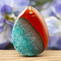 Zawieszka agat łezka 47x34mm