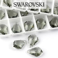 6090 Swarovski Baroque Pendant 16x11mm Black Diamond