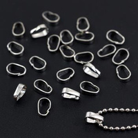 Krawatka metalowa srebrna 8x5mm