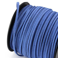 Rzemień zamszowy płaski niebieski 3x1mm [1metr]