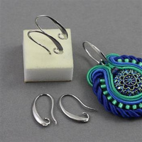 Bigle otwarte srebrne łezka 17x10mm [1 para]