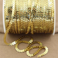 Cekiny na taśmie jasno-złote 4mm [1m]