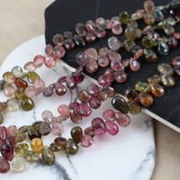 Turmalin multikolor łezka fasetowana 8x5mm [sznur 20cm]