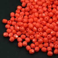 Fire Polish 4mm Opaque Coral [20szt]