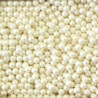 Round Beads Neon - White 4mm [50szt]