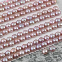 Perła różowa do połowy wiercona 5-5,5mm [para]