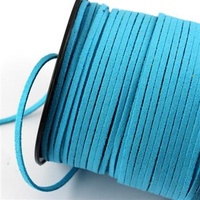 Rzemień zamszowy płaski turkusowy 3x1mm [1metr]