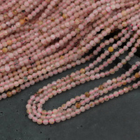 Kwarc różowy kula fasetowana 3mm [sznur 39cm]