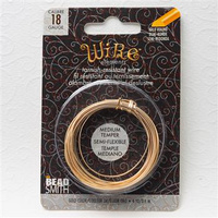 Beadsmith Drut miedziany półokrągły GOLD 1mm/3,6m