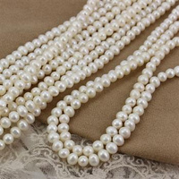 Perła słodkowodna biała kula 6mm