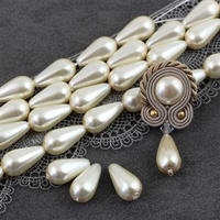 Preciosa Nacre Pear Light Creamrose 15x8mm [2szt]
