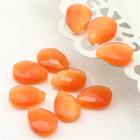 Kocie oko łezka fasetowana pomarańczowa 14x10mm