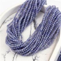 Tanzanit kula fasetowana 3mm [sznur 39cm]