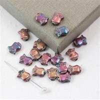 Hematyt różowo-złoty sówka 10mm