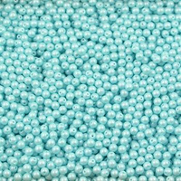 Round Beads Powdery - Pastel Turquoise 3mm [50szt]