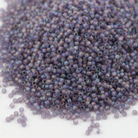 Toho Round 15/0 Transparent-Rainbow-Frosted Lt Tanzanite [5g]