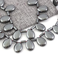 Hematyt łezka grafitowa 18x13mm