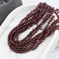 Granat kula fasetowana 4mm [sznur 39cm]