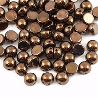 CzechMates Cabochon 6mm Jet Bronze [10szt]