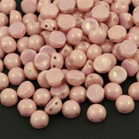 CzechMates Cabochon 6mm Chalk White Lila Luster [10szt]