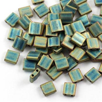 Miyuki Tila Beads 5x5x1,9mm Matted Metallic Green Iris [30szt]