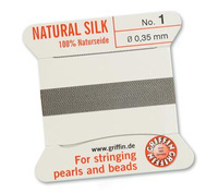 Griffin Nici jedwabne z igłą grey 0,35mm [2m]