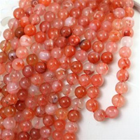 Agat różowy kula gładka 6mm