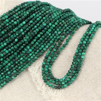 Malachit kula fasetowana 2mm [sznur 39cm]