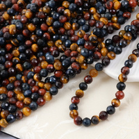 Tygrysie bawole sokole oko kula fasetowana 6mm [sznur 39cm]