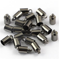 Tulejka do wklejania metalowa prosta czarna 4,5mm [10szt]