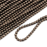 Hematyt kula gładka 4mm BROWN [sznur 40cm]