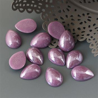 Kaboszon ceramiczny luster fioletowy łezka 18x13mm