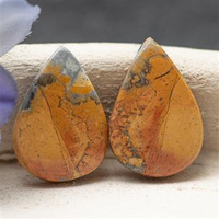 Kaboszony jaspis maligano 21x14x4mm [para]