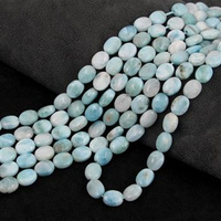 Larimar owal gładki 9x7mm