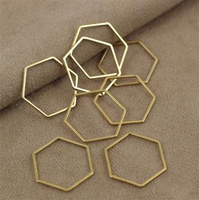 Geometrix baza łącznik sześciokąt stal szlachetna złota 23x20mm