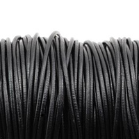Rzemień skórzany czarny 2,5mm [1metr]