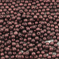Round Beads Jet Polychrome Dark Violet 4mm [50szt]