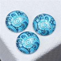 Kaboszon szklany z grafiką moneta 18mm