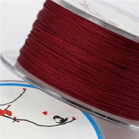 Sznurek nylonowy bordowy 0,4mm [szpula 60m]