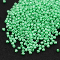 Fire Polish 2mm Alabaster Pastel Light Green [80szt]