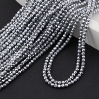 Hematyt srebrny kula fasetowana 2mm [sznur 38cm]