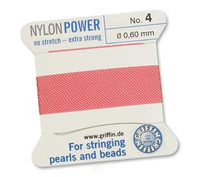 Griffin Nici nylonowe z igłą dark pink 0,60mm [2m]