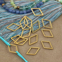 Geometrix baza łącznik romb stal szlachetna pozłacana 16x10mm