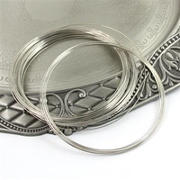 Drut pamięciowy na naszyjniki srebrny stalowy 11,5cm [10 żeberek]