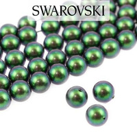 5810 Swarovski Crystal Pearl Iridescent Scarabeus Green 6mm [6szt]