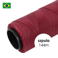 Sznurek do makramy brazylijski woskowany Raspberry 1mm [szpula 144m]